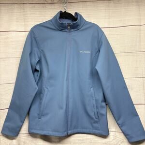 Columbia women's blue zip front fleece lined jacket size XL